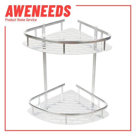 Jual Rak Kamar Mandi 2 Susun Tempat Sabun Sudut Toilet Gantung ...