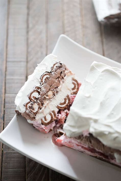 Swiss Roll Ice Cream Cake - LemonsforLulu.com