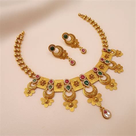 Buy Varnika Bridal Gold Necklace 22 KT yellow gold (33.5 gm). | Online ...