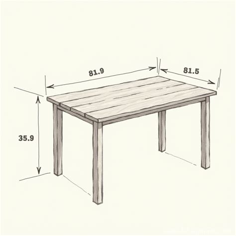 Sketch of Table with Dimensions | Stable Diffusion Online