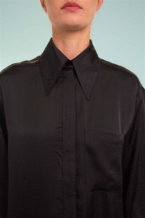 Blouse Black Color, the Sleek & Chic Long Sleeve Shirt: Elevate Your ...