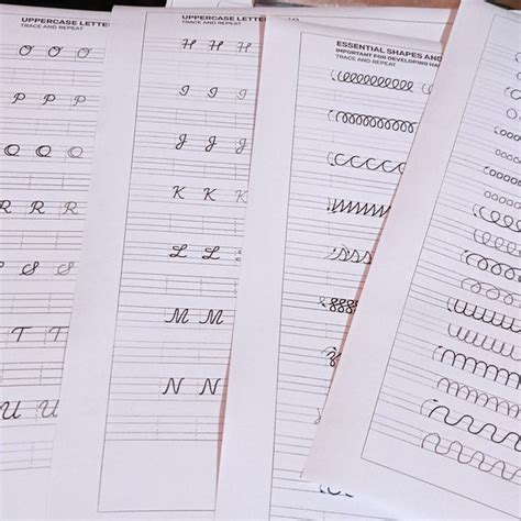 Buy Printable Partial Graph Paper Templates for Handwriting Practices 8 ...