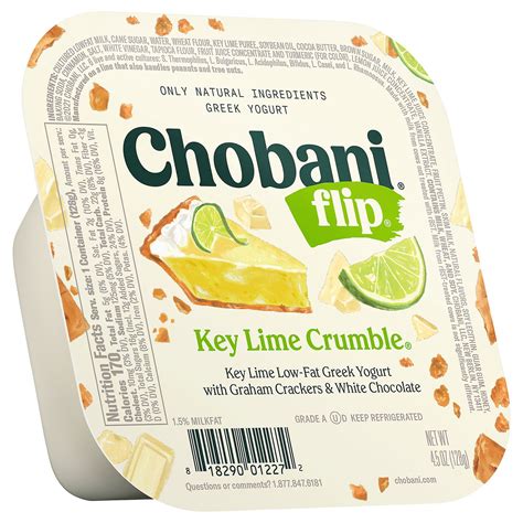 Chobani Flip Yogurt, Greek, Low-Fat, Key Lime Crumble-Main