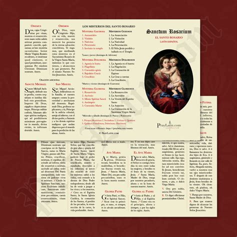 Latin-Spanish Rosary Pamphlet – PrayLatin.com LLC