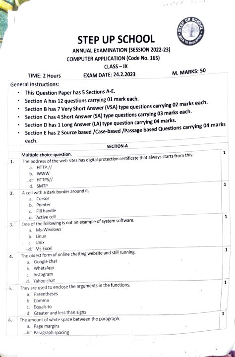 Periodic Test of Class 9 Computer Applications 的图像结果