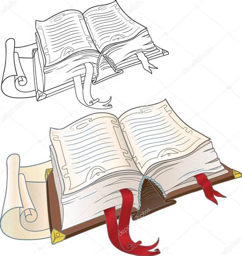 Book Drawing Outline at PaintingValley.com | Explore collection of Book Drawing Outline