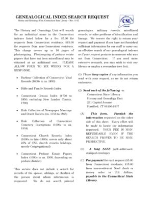 Fillable Online cslib Genealogical Index Search Request forms ...
