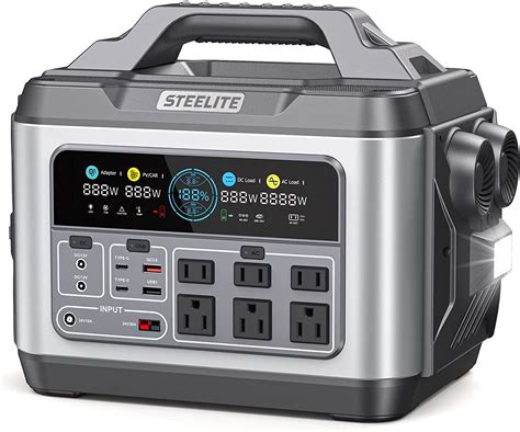 Buy Steelite 1200W Portable Power Station with 6x110V Pure Sine Wave AC ...