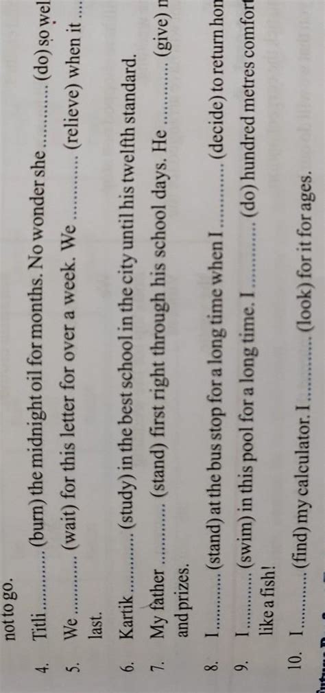 rewrite the sentences using the past perfect continuous tense with the ...