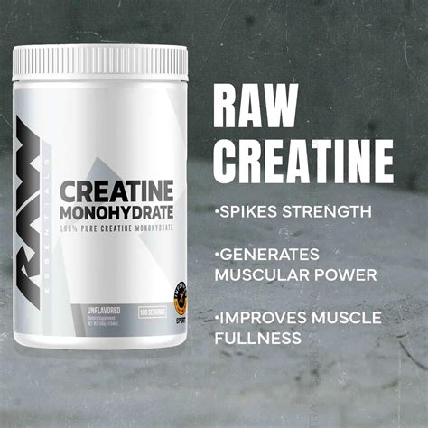 Raw Creatine Monohydrate Powder, 100 Servings, India | Ubuy