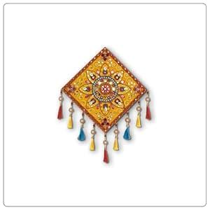 Auressa Gujrati Wooden Handmade Wall Hanging for Living Room ...