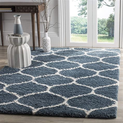 Buy anas carpet Handmade Super Soft Geometric Plush Shaggy Carpet for ...