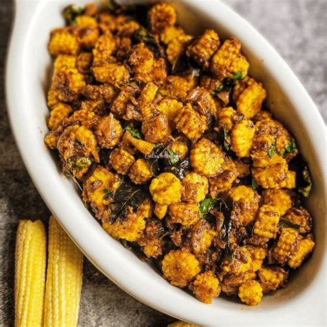 Baby Corn Pepper Fry Recipe | Baby Corn Milagu Varuval - Cakeworkorange