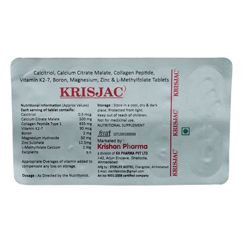 Krisjac Tab | Uses, Side Effects, Price | Apollo Pharmacy