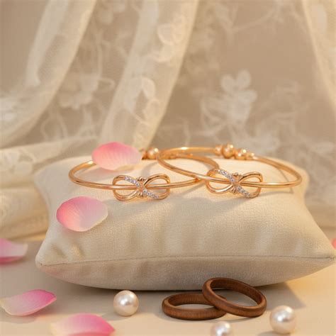 Sparkling Rose Gold Infinity Bracelets – Shivange Jewels