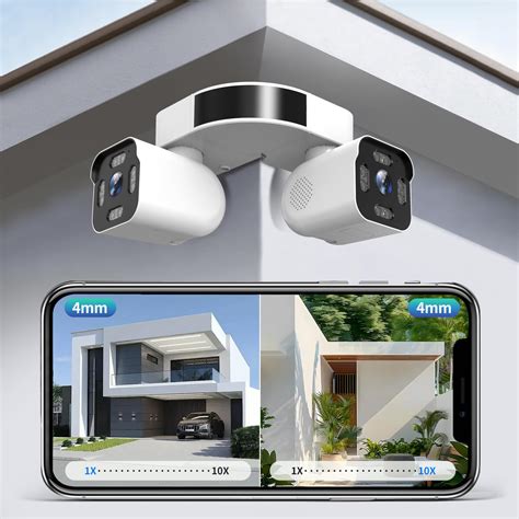 Dual Lens WiFi Outdoor Cameras For Home Security, 2.5K/5MP House ...