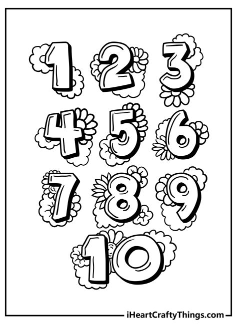 Free Printable Numbers Coloring Pages | Fun Learning - Printables for ...