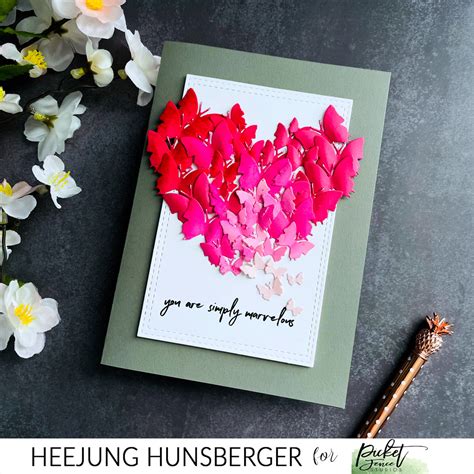 PFS-Butterflies Heart Card - H MADE BOUTIQUE