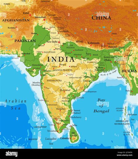 Find All About The Physical Features Of India Physical Map Of India ...