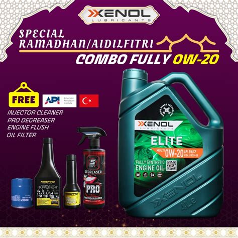 COMBO XENOL ELITE OW20 | FULLY SYNTHETIC ENGINE OIL + ENGINE FLUSH ...