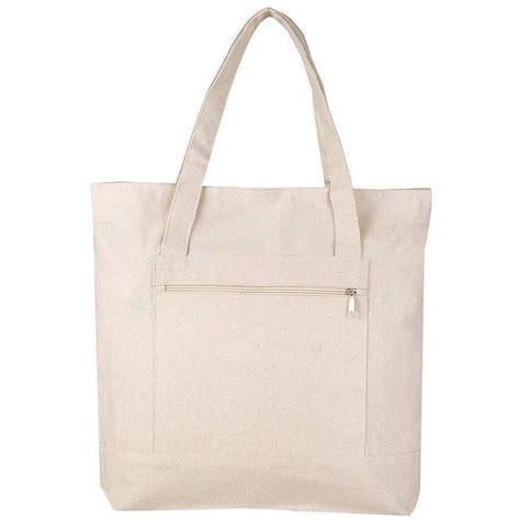 Canvas Tote Bags with Zipper & Wholesale Large Canvas Tote Bags ...