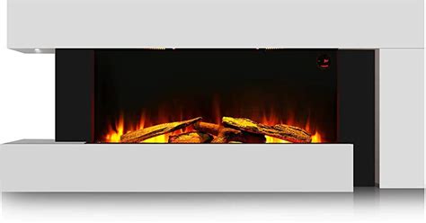 Modern And Unique 55 Inch White Wall Mounted Electric Fireplace ...