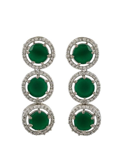 Buy Emerald Green Ad Jewellery Sets for Women Online at Silvermerc ...