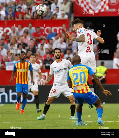 Spanisches Fußballspiel La Liga Sevilla gegen Valencia im Stadion Ramon ...