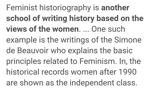 what is meant by Feminist Historiography? - Brainly.in