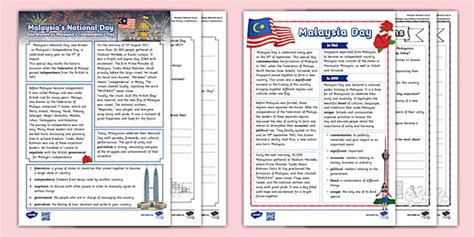 Malaysia Day Reading Comprehension: Hari Merdeka in English