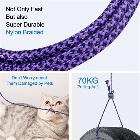 Buy Type C Android Phone C Charger USB Cord Angle Right 90° Degree Bent ...