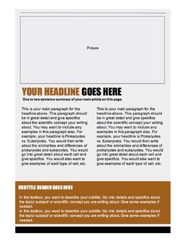 Science and Technology Newspaper Template 的图像结果