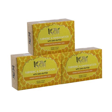 Buy Kai essentials Handmade herbal Turmeric and Sandalwood Soap with ...