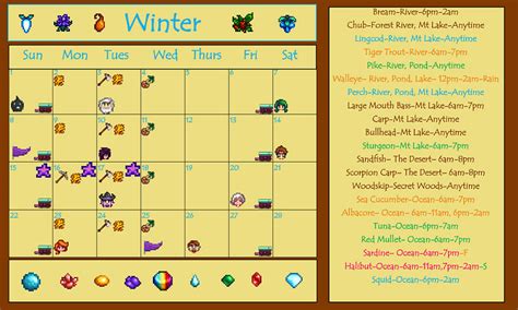 Stardew Valley Calendar - All The Most Important Events - GamesCrack.org