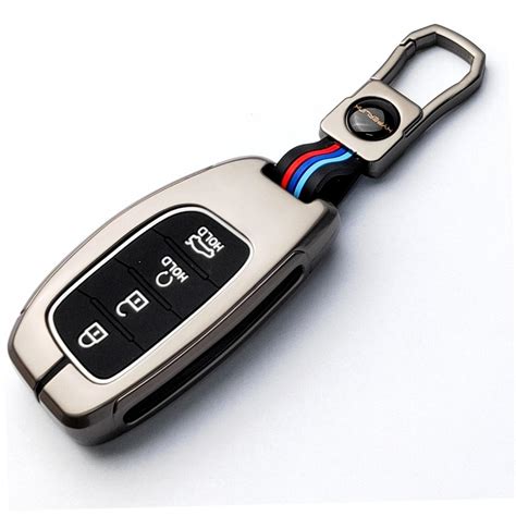 Car key cover Hyundai 4 Button Smart Key Hold Down Trunk. – Keycept