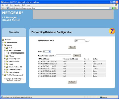 Image result for Mac Address Table Example