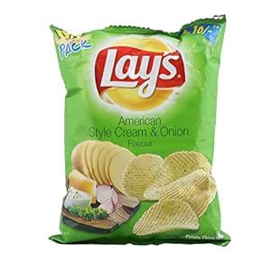 Lay's Lays Potato Chips, American Style Cream And Onion Flavour, 39G ...