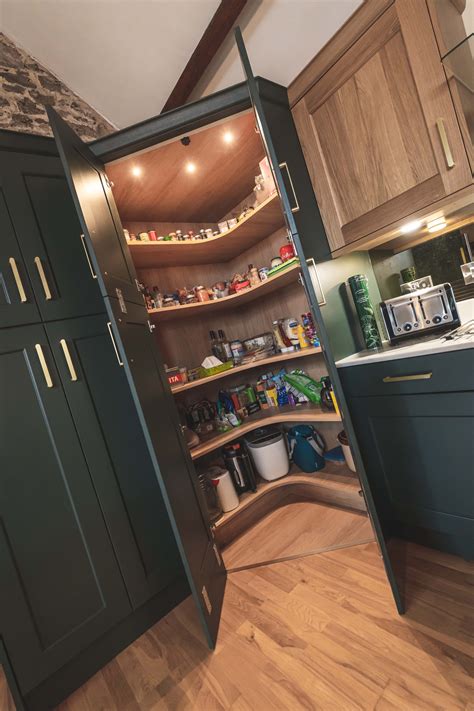 ANGLED CORNER LARDER UNIT in 2024 | Corner kitchen pantry, Kitchen ...