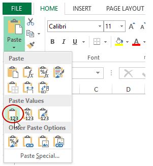 Convert Formula to Value Excel 的图像结果