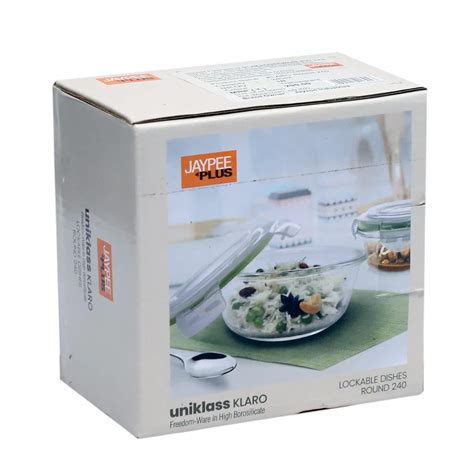 Jaypee Plus Klaro Round 400ML Glass Storange Container Transparent ...