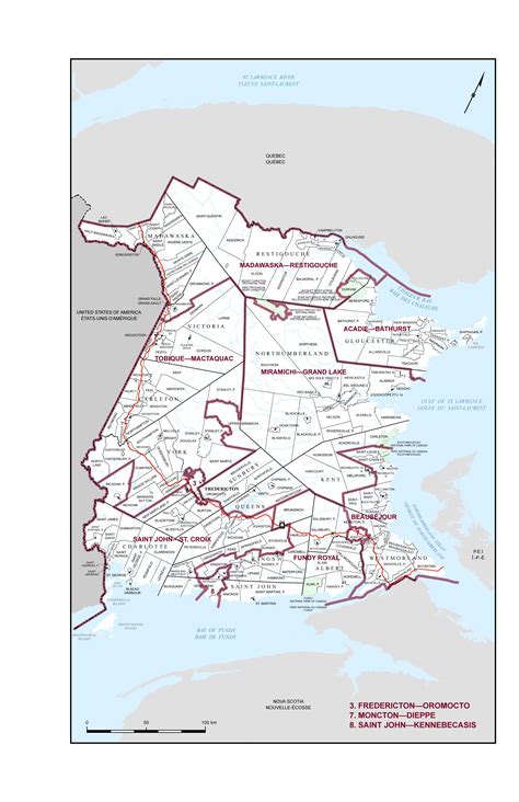 Nouveau-Brunswick | Cartes et descriptions des limites des ...