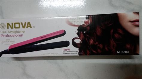 Nova NHS 980 Salon Style Temperature Controlled Hair Straightner (Black ...