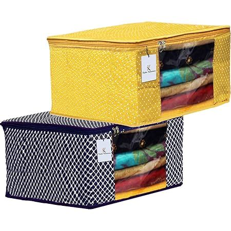 Kuber Industries 3 Layered Quilted Cotton Saree Covers With Zip|Saree ...