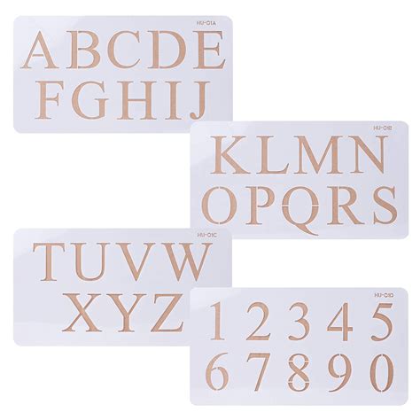 Cake Alphabet Number Acrylic Stencils 2 Inch Times New Roman Set of ...