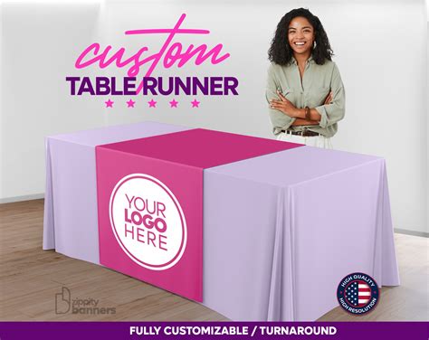 Table Runner, Custom Table Runner With Logo, Table Vendors, Trade Show ...