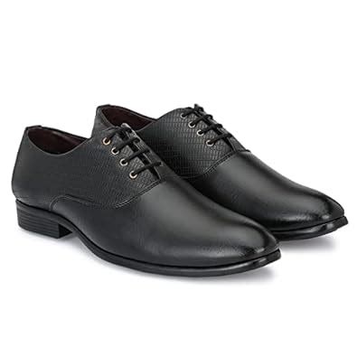 Buy G L Trend Formal Oxford Lace-up Derby Shoe for Men Black 9 UK at ...