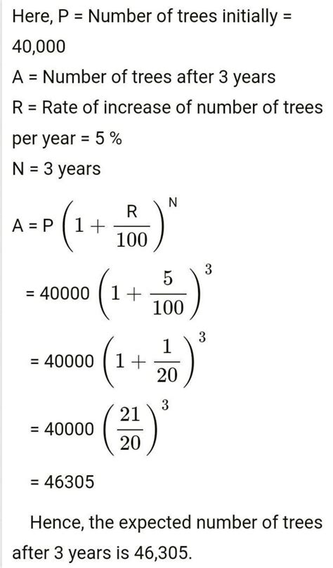 In a forest there are 40,000 trees . find the expected number of trees ...