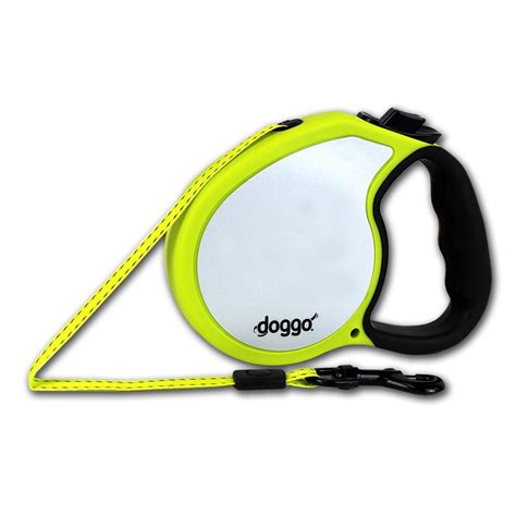 Doggo Reflective Retractable Dog Leash, 16' Long Reflective Belt, Small ...