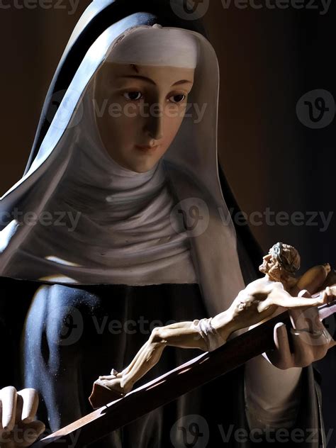 Saint Rita of Cascia.Beautiful half length image of Santa Rita of ...