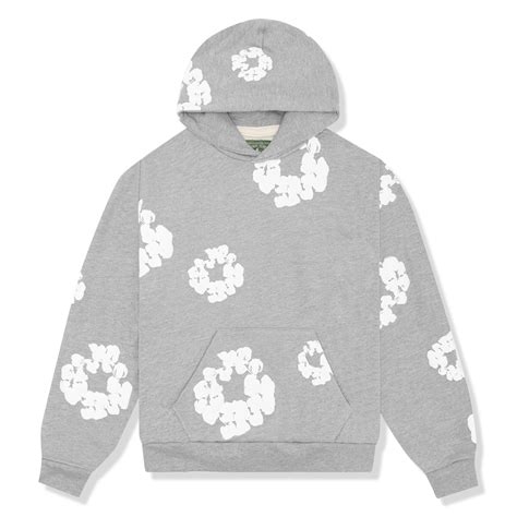 Denim Tears The Cotton Wreath Grey Hoodie – Crepslocker